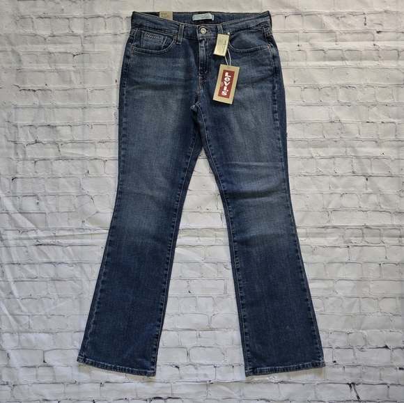 LEVI'S 515 Boot Cut Mid Rise Blue Jeans NWT Size 8M - Picture 2 of 15
